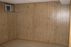 Ottawa Panelled Basement Before Priming and Painting